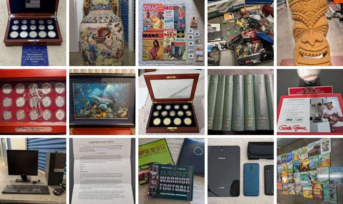 WAIMALU STORED TREASURES CTBids Online Auction • Bidding Ends 09/26/24 • Pickup 09/28/24
This auction features collectible coin sets, art, building materials and tools, hand carved tiki, collectibles, household goods, desktop computers and accessories, mystery lots, books and much, much more!