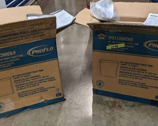 WST074 (2) Unused Toilet Tanks. "PROFLO".