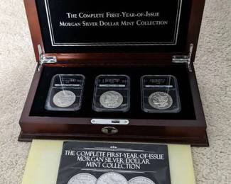 WST082 The Complete First-Year-Of-Issue Morgan Silver Dollar Collection.
