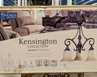 WST073 A (3) Light chandelier With Frosted Caramel Swirl Glass from the "Kensington Collection".