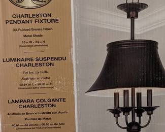 WST075 (1) Unused Charleston Pendant Fixture From Hampton Bay.