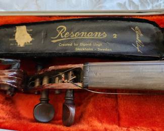 Violin #2 (darker brown) Full size, manufacturer unknown, likely European made. No cracks, needs minor repair.