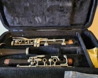 Buffet B flat model R13 (black case). Made in France mid-70's. Had some previous repairs, plays well. Advanced student.