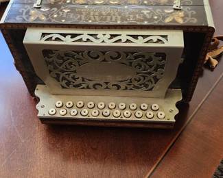 Concertina (accordion) from the 1920's. It's an Ant. Hlavacek Praha Heligonka from Czechoslovakia