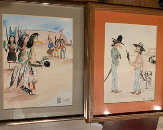 Bruce Lubo (Laguna 1911-2002) watercolors