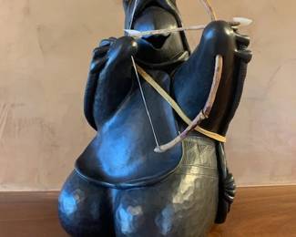 Randy Chitto (Choctaw 1962 - ) Warrior Turtle with bow and arrow