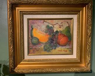 Christie Milo (France 20th C) oil on canvas still life