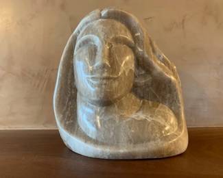 Alabaster sculpture, signed Rosa