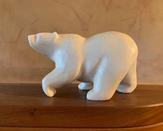 Unsigned stone polar bear