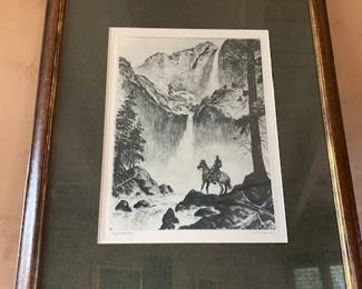 Reinhold Palenske (1884-1953) etching 'High Country'