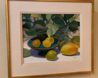 Gretchen Ballard Guard oil on board still life painting, 18" x 21" framed