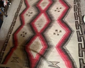 Navajo weaving, 91" x 66", ca 1920, several minor areas of damage
