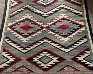 Teec Nos Pos Navajo weaving, 55" x 54", ca 1940