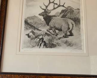 Reinhold Palenske (1884-1953) etching 'Ladies First'