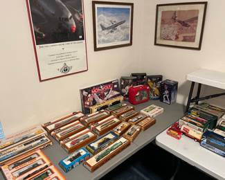 Antique Model Trains and Elvis Figurines