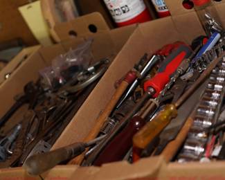 good selection of hand tools and hardware