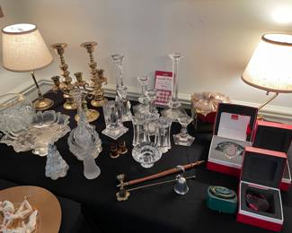 Crystal candle holders 