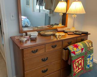 Long dresser with mirror 