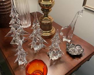 Glass holiday trees 