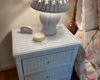 Wicker nightstand 