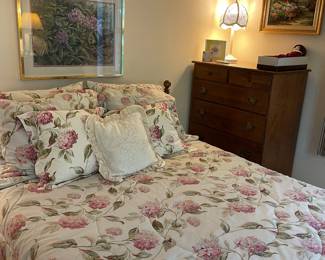 Full-sized bed and tall dresser by Ethan Allen 