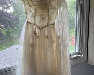 Wedding dress and veil 