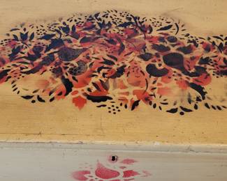 Antique painted blanket chest