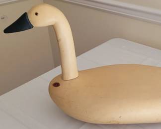 Williamsburg The Decoy Shop wooden goose, has repair