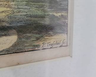 Training Horses etching, signed and dated circa 1678