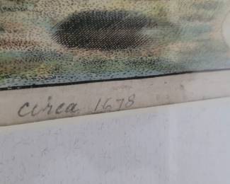 Training Horses etching, signed and dated circa 1678