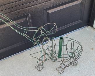 Antique metal topiary frames