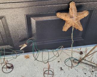 Antique metal topiary frames