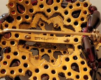 Back of garnet brooch from Czechoslovakia