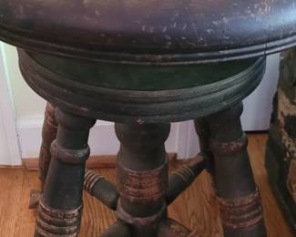 Antique piano stool with Claw feet