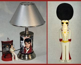 Small Elvis Lamp and Elvis Dish Scrubber
