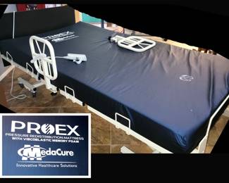 Proex Medacure Hospital Bed with New in the Box Side Rails 