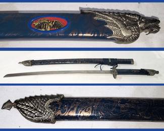 Sword and Scabbard with Dragon Motif