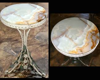 Gorgeous Marble and Cast Iron Table