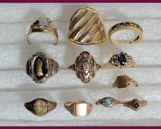 14K and 10K Gold Rings