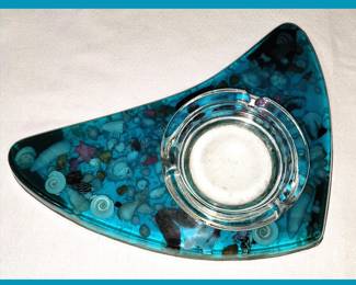 Acrylic Mid Century Modern Ashtray 