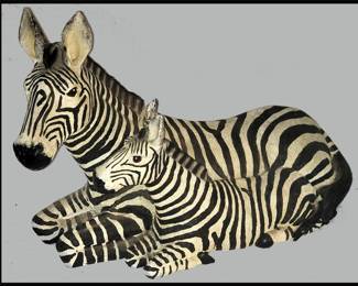 Zebra Mother and Baby