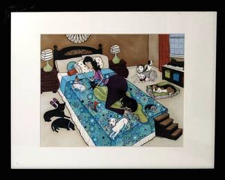 Very Cute Little Print with Lots of Puppies