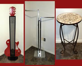 Guitar CD Holder, Heavy Duty Rack and Shell Motif Table