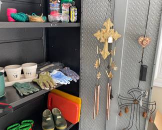 Gladiator storage cabinet, garden essentials, wind chimes and more!