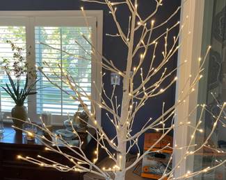 lit birch tree - great for the holidays - 2 available