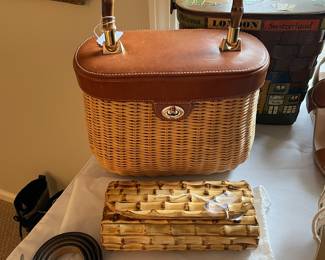 McLaughlin purses, belt and vintage purse