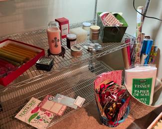 Candles, paper and note cards