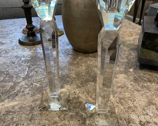 Crystal candle holders