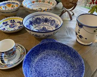 painted ceramicware from Italy and Spain