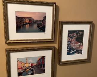 set of framed prints